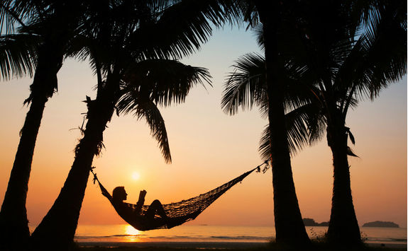 Reading in a Hammock