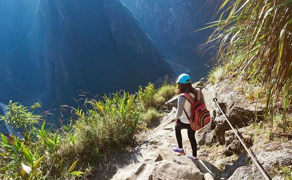 hiker machu picchu