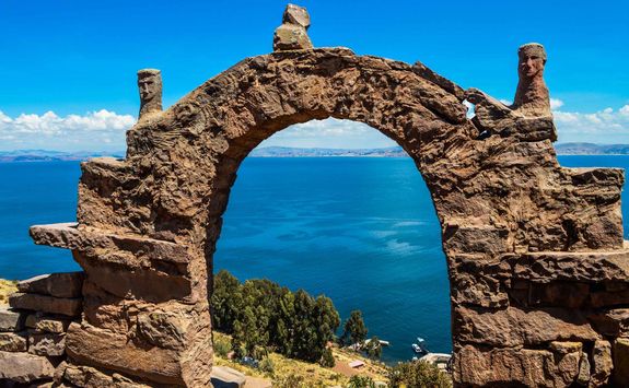 stone arch lake titicaca