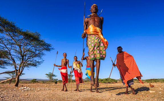 Samburu jumping warrior