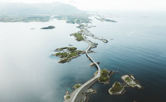 Atlantic Road aerial Norway