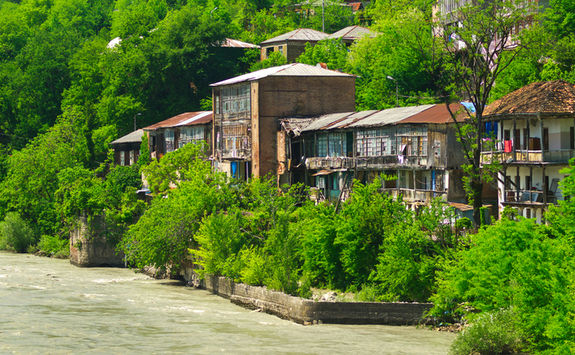 houses river
