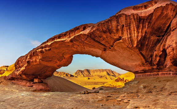 Rock arch at Wadi Rum