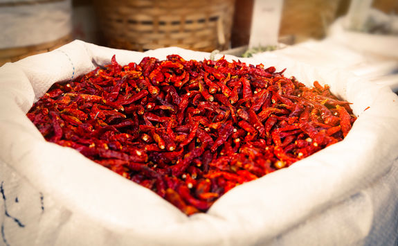 Chillies in Tel Aviv market