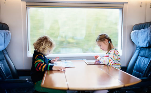 Children on Train