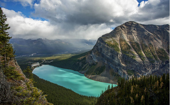 lake louise aerial