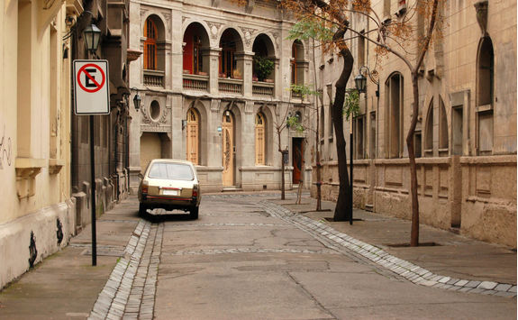 old street in santiago