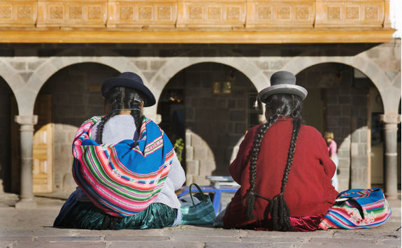 Women in traditional wear in Cusco