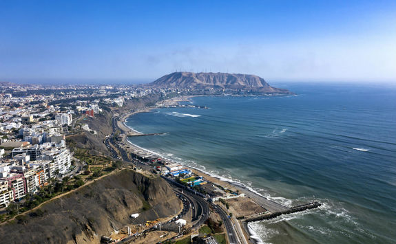 Aerial view of Lima Shoreline