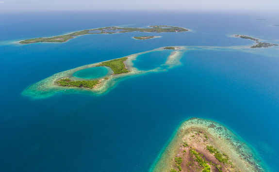 Belize cayes aerial