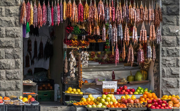 A fruit market in Tbilisi, Georgia