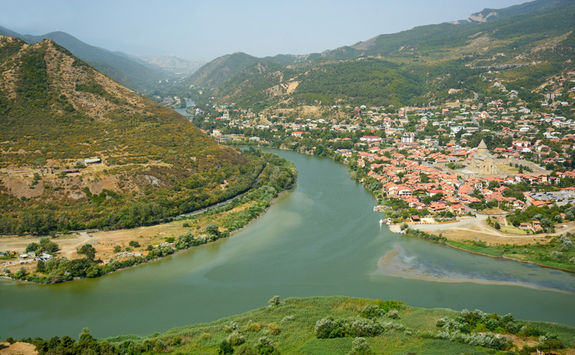 Mtskheta Town and River