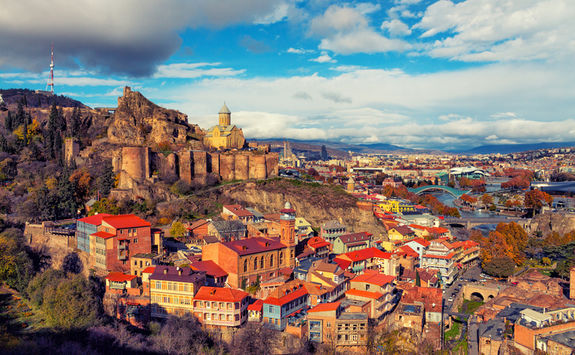 The view over Tbilisi, Georgia