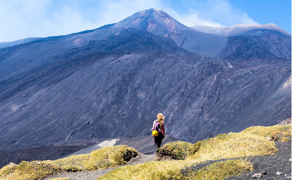 mount etna hiker