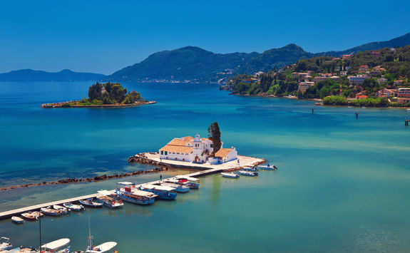 corfu island from sea
