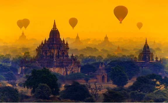 burma hot air balloon ride