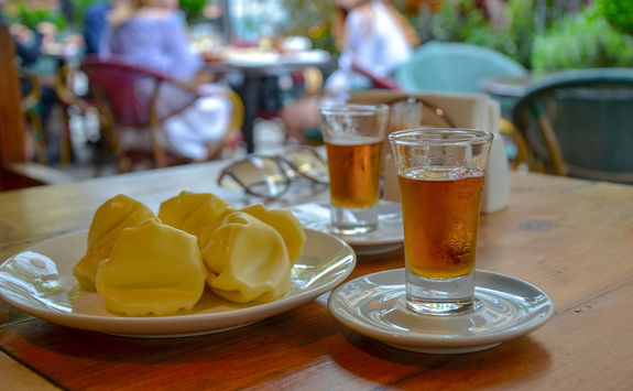 Chacha firewater and dumplings