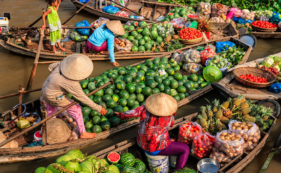 floating market mekong river