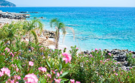 rocky beach ioanian sea