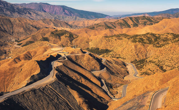 road through atlas mountains