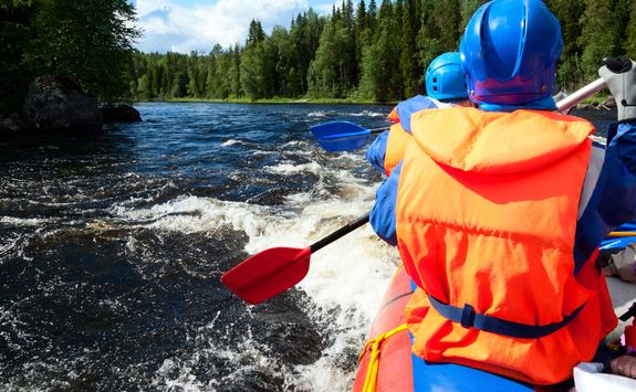 river rafting close up