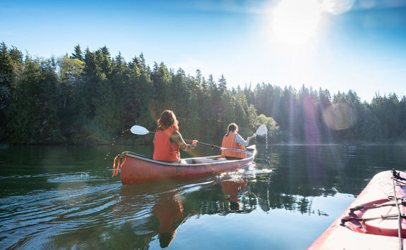 women kayaking