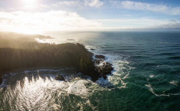 tofino coast aerial