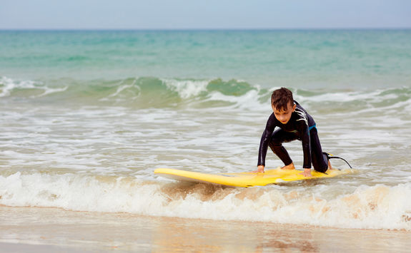 boy surf lesson