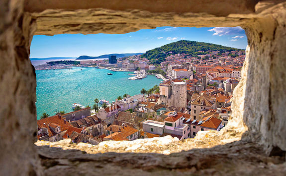 split through a stone window