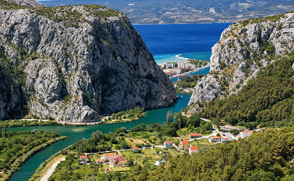 cetina river aerial view