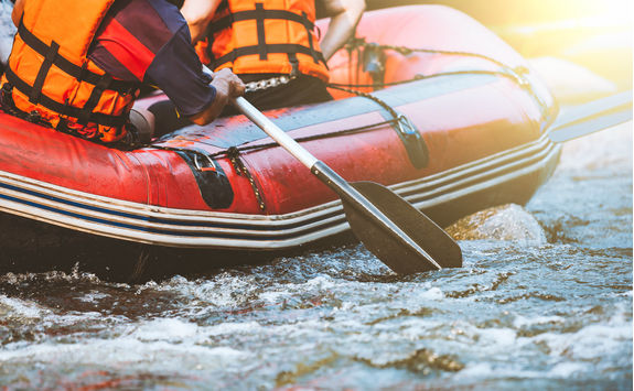 river rafting close up