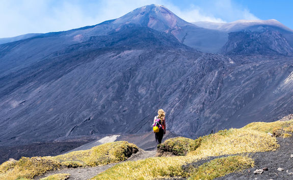 mount etna hiker