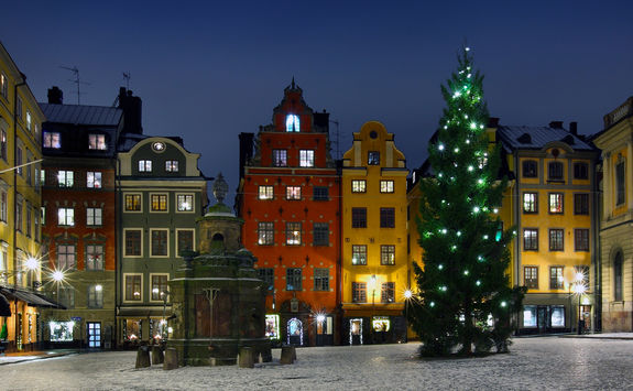 Gamla Stan Old Square in winter