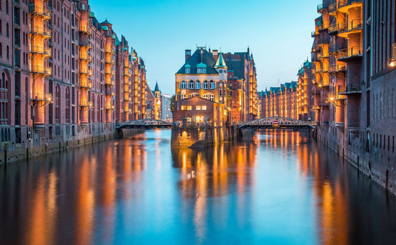 Hamburg in the evening