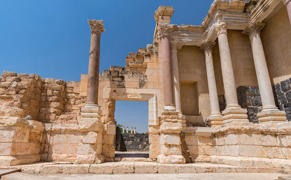 Ruins of Decapolis city of Scythopolis, Bet She'an National Park