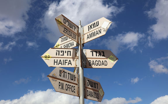 Sighpost at Golan Heights