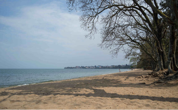 beach along lake kivu