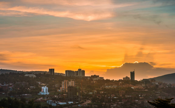 kigali city skyline sunset