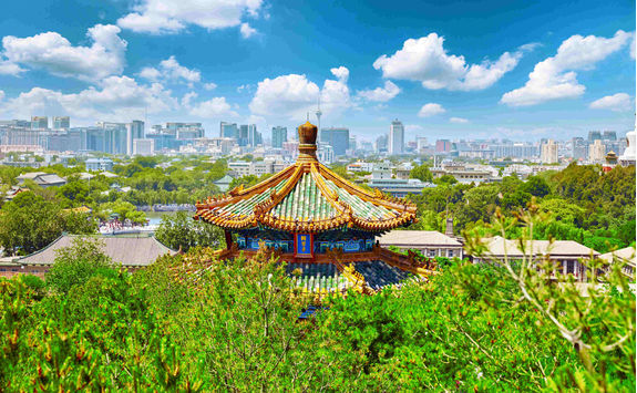 panorama view of jingshan park