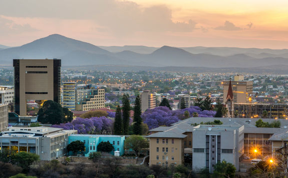 skyline of windhoek city
