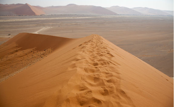 view from sand dune 45 namibia
