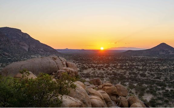 mountains sunset namibia