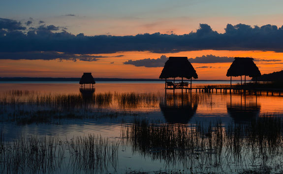 Sunset at Lake Peten Itza