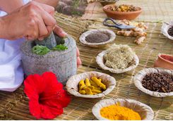 massage treatment herbs
