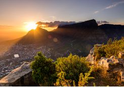 View of Cape Town at Sunset
