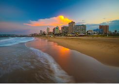 Sunset on Durban Beach