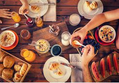 Breakfast table