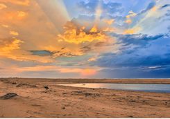 Beach sunset, KwaZulu-Natal
