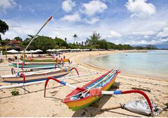 Boats on Sanur Beach