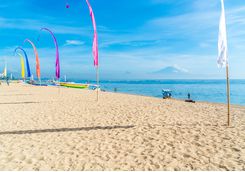 Sanur beach flags